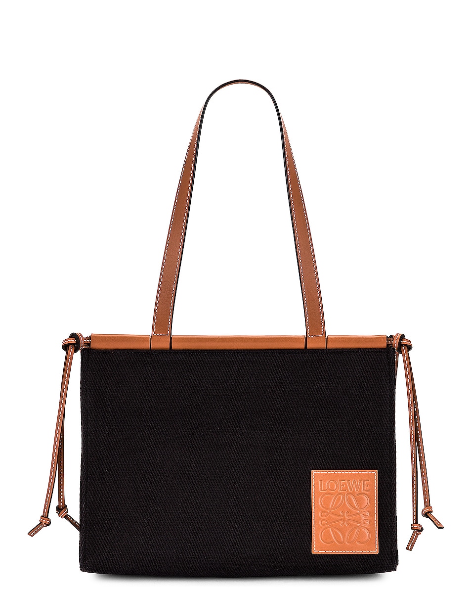 Image 1 of Loewe Cushion Tote Small Bag in Black & Tan