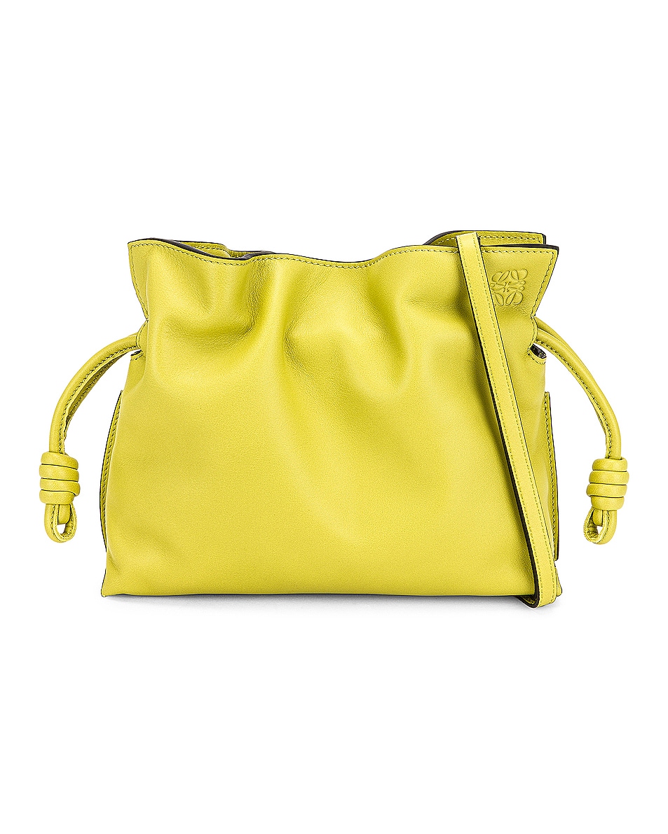 Image 1 of Loewe Flamenco Clutch Mini Bag in Lime Yellow