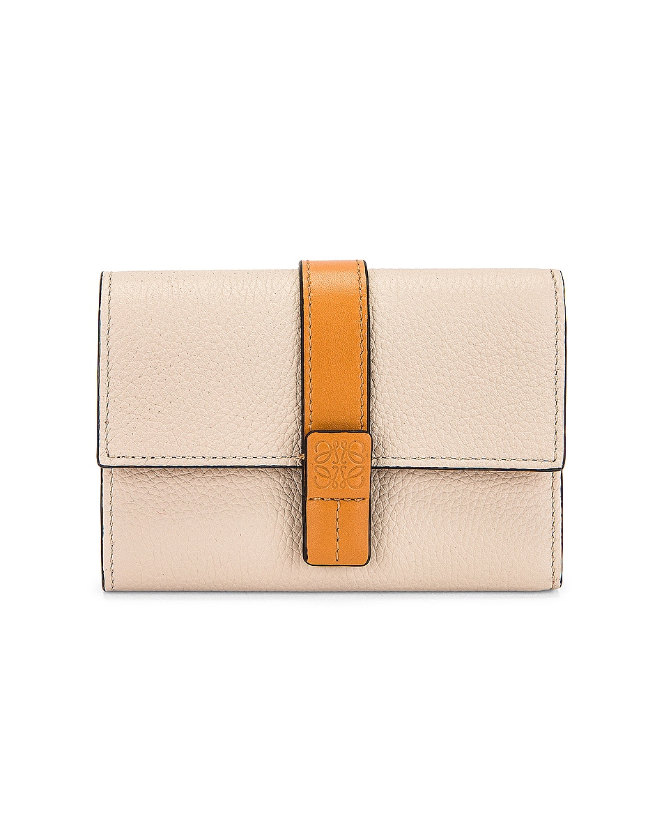 Loewe Small Vertical Wallet in Light Oat & Honey | FWRD