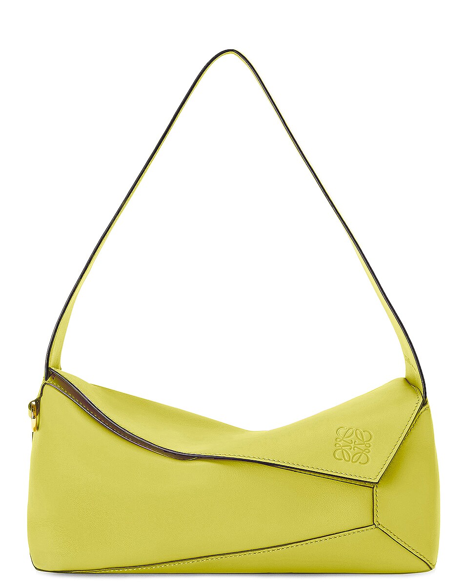 Image 1 of Loewe Puzzle Hobo Bag in Lime Yellow