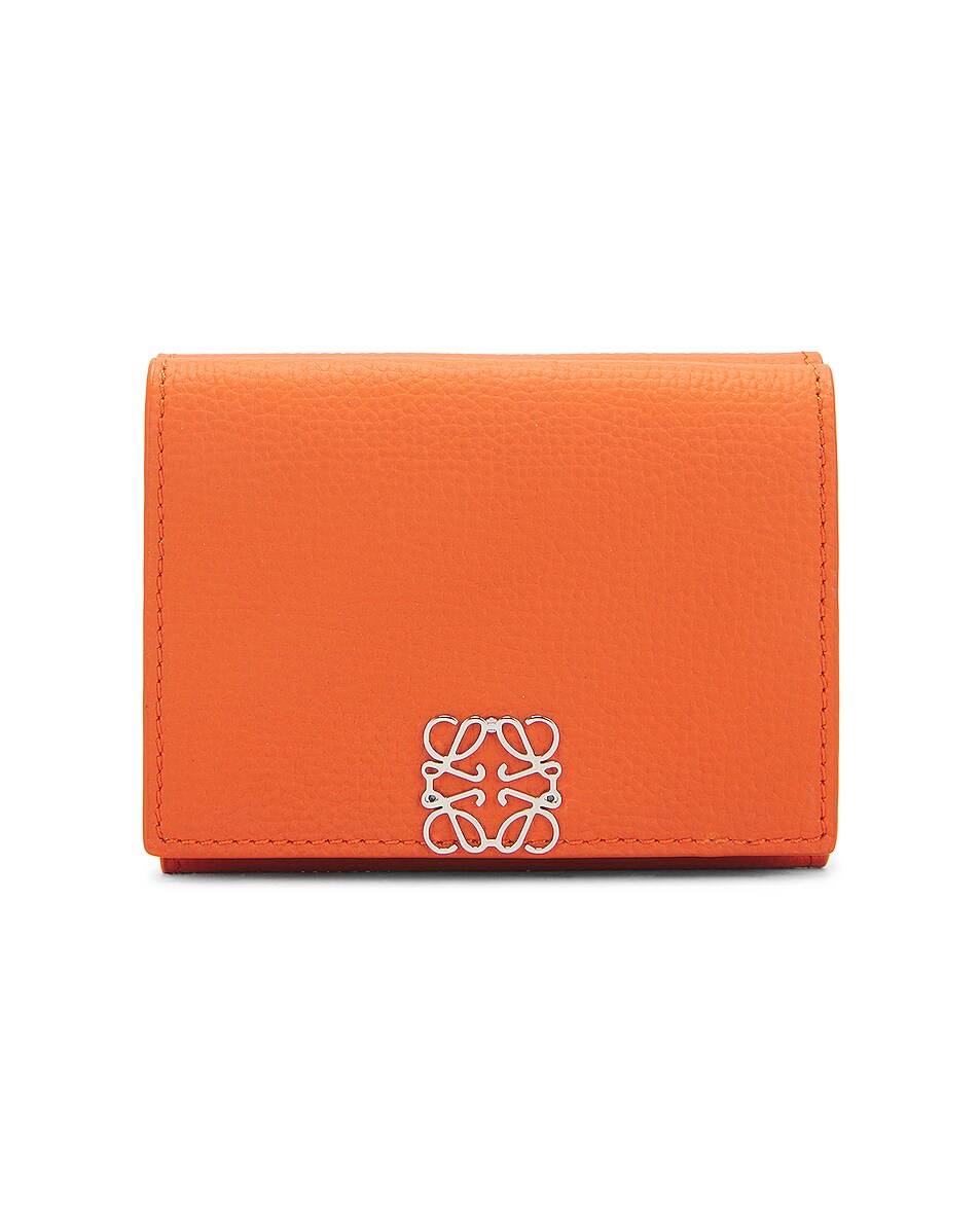 Image 1 of Loewe Anagram Trifold Wallet in Orange