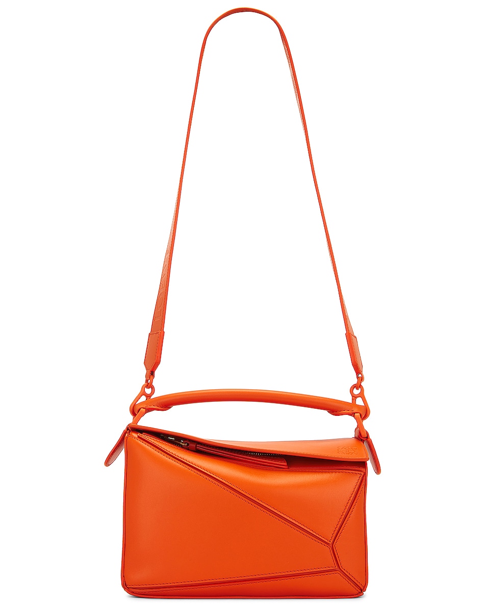 Image 1 of Loewe Puzzle Small Solid Bag in Orange