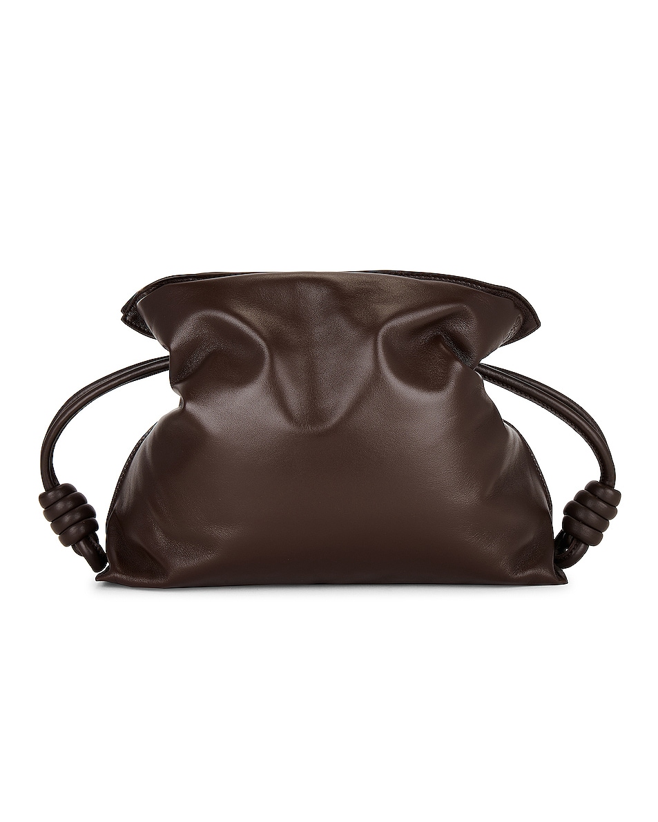 Image 1 of Loewe Flamenco Clutch Puffer Bag in Dark Chocolate