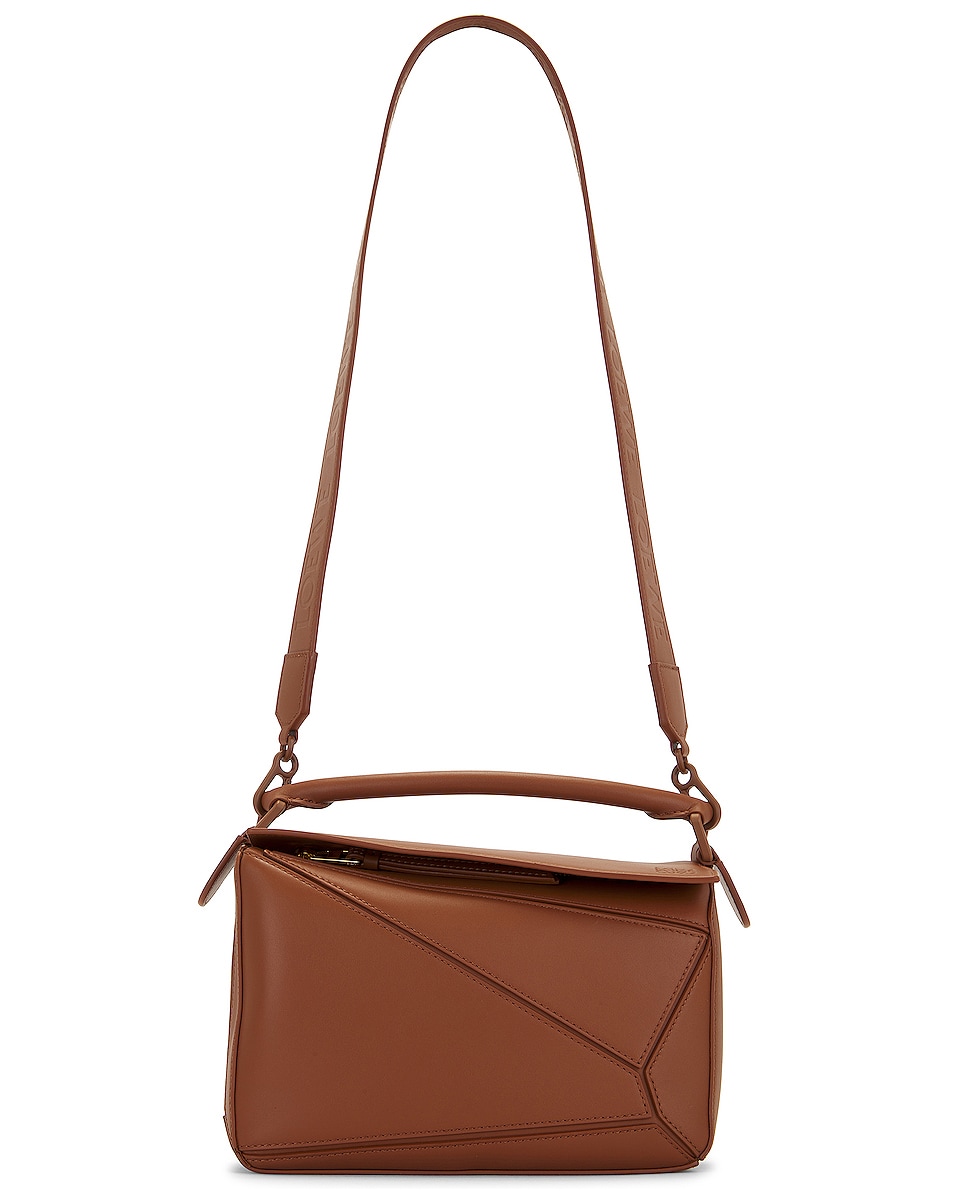 Image 1 of Loewe Puzzle Small Solid Bag in Pecan