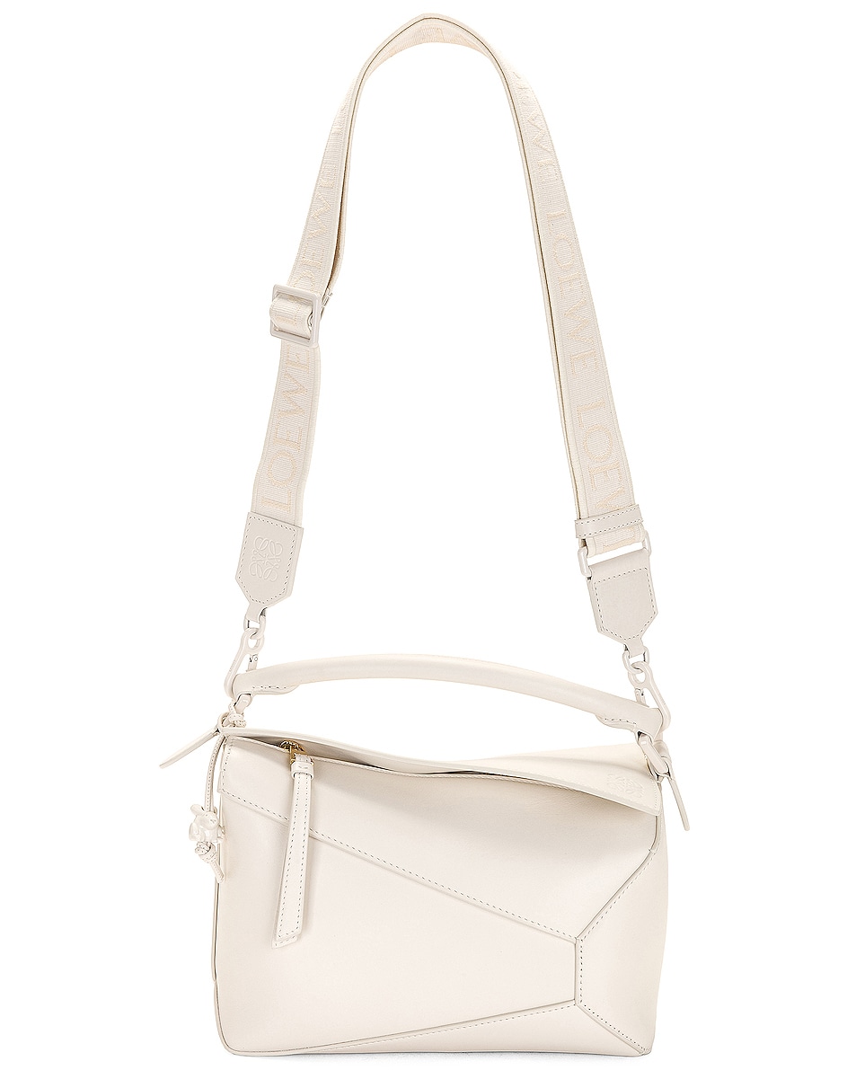 Image 1 of Loewe Puzzle Edge Monochrome Small Bag in White