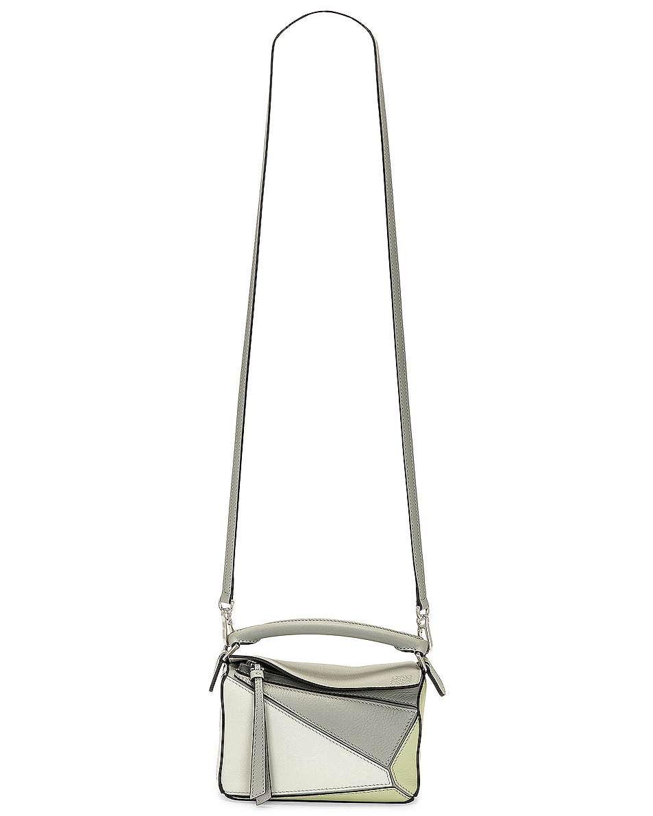 Image 1 of Loewe Puzzle Mini Bag in Ash Grey & Light Celadon