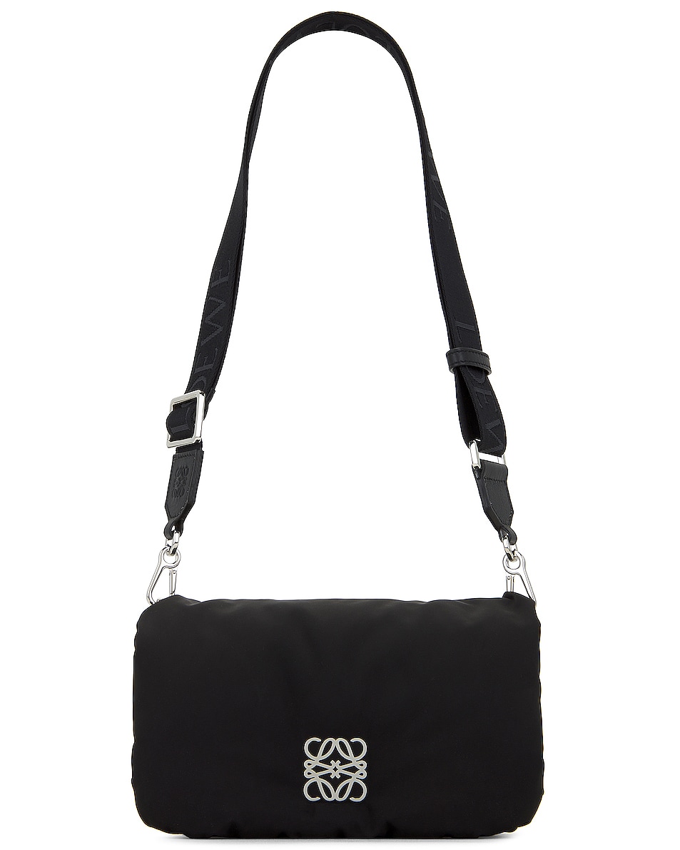 Image 1 of Loewe Goya Puffer Nylon Mini Bag in Black