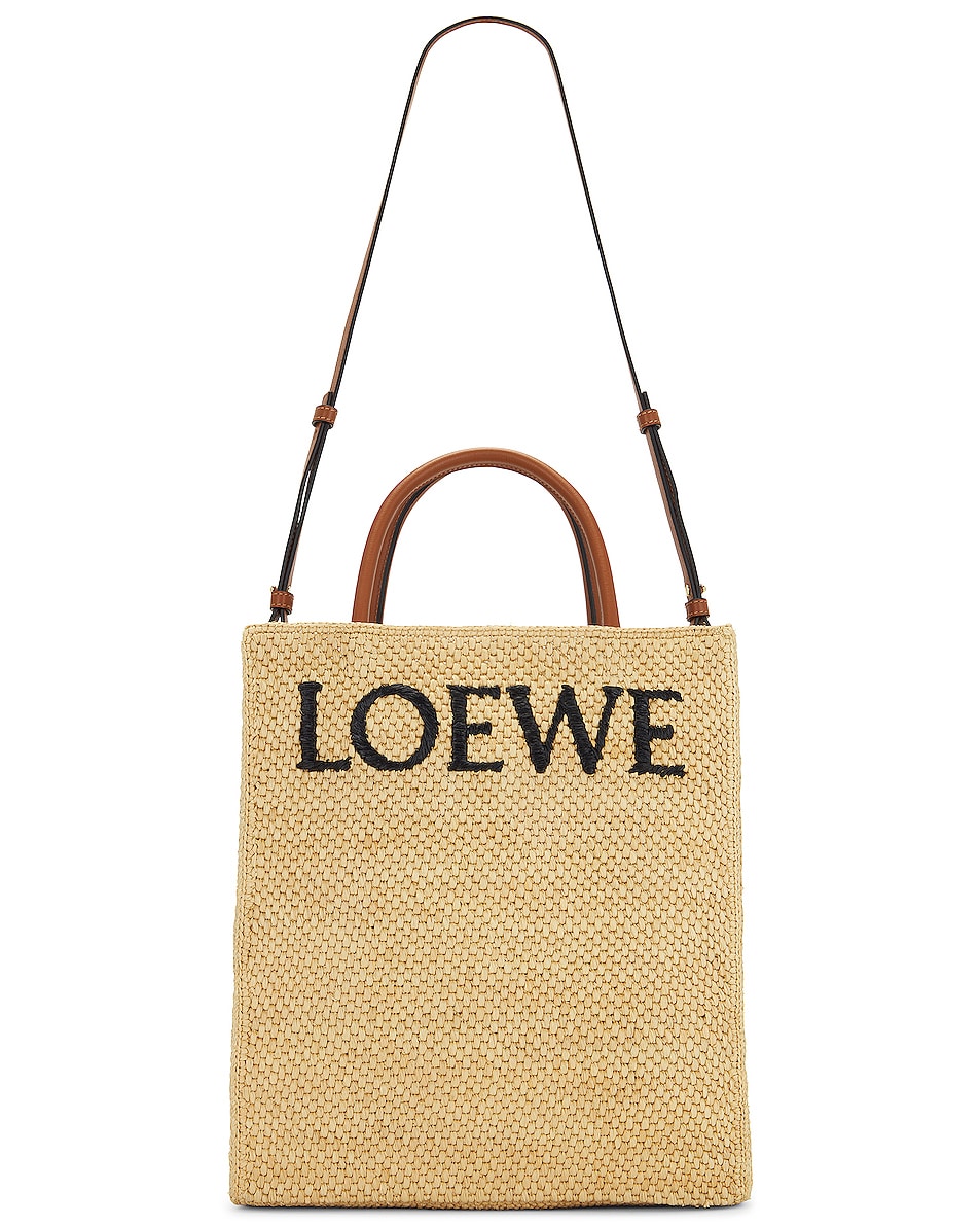 Loewe Standard A4 Tote Bag In Natural & Black 