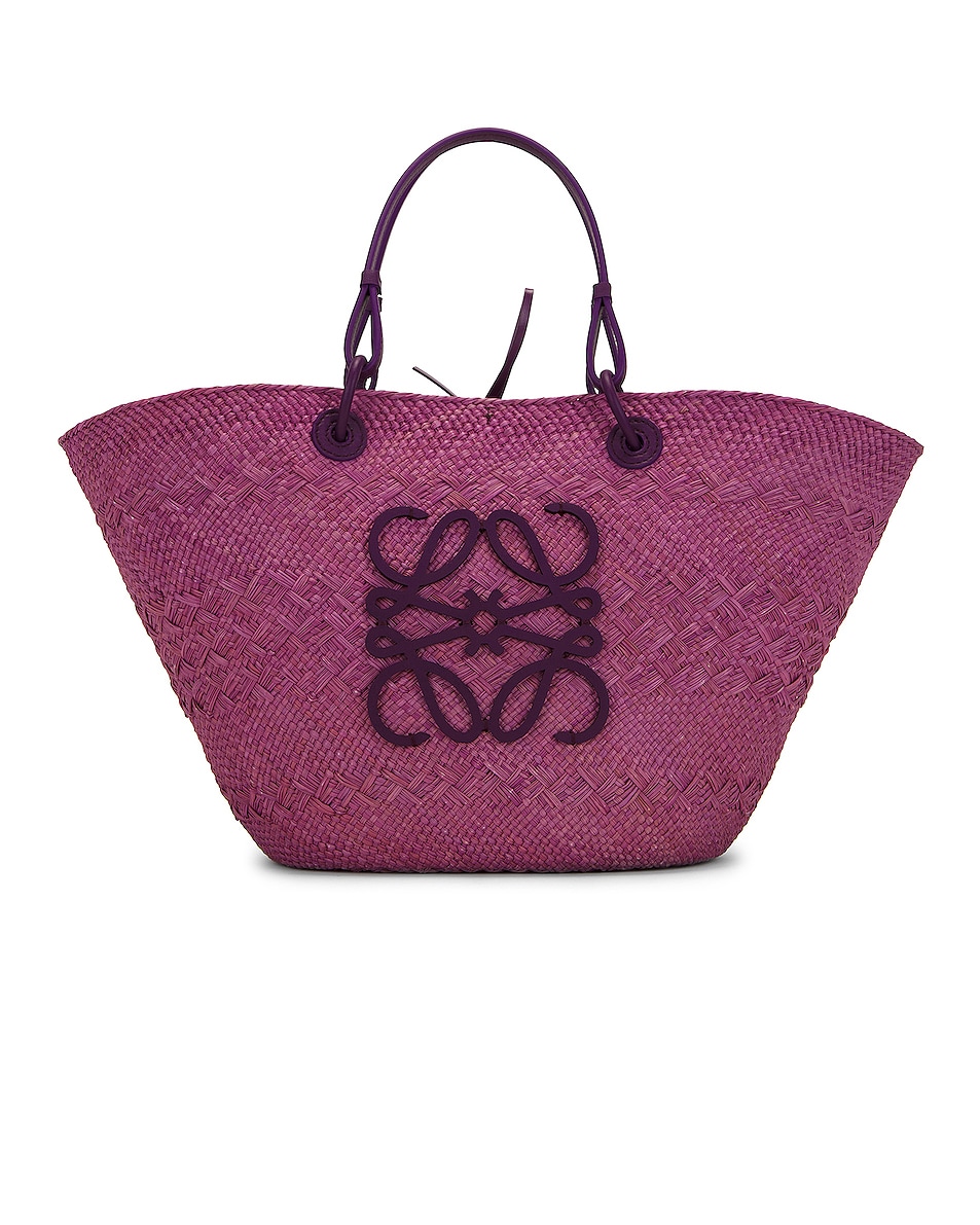 Image 1 of Loewe Anagram Basket Bag in Purple