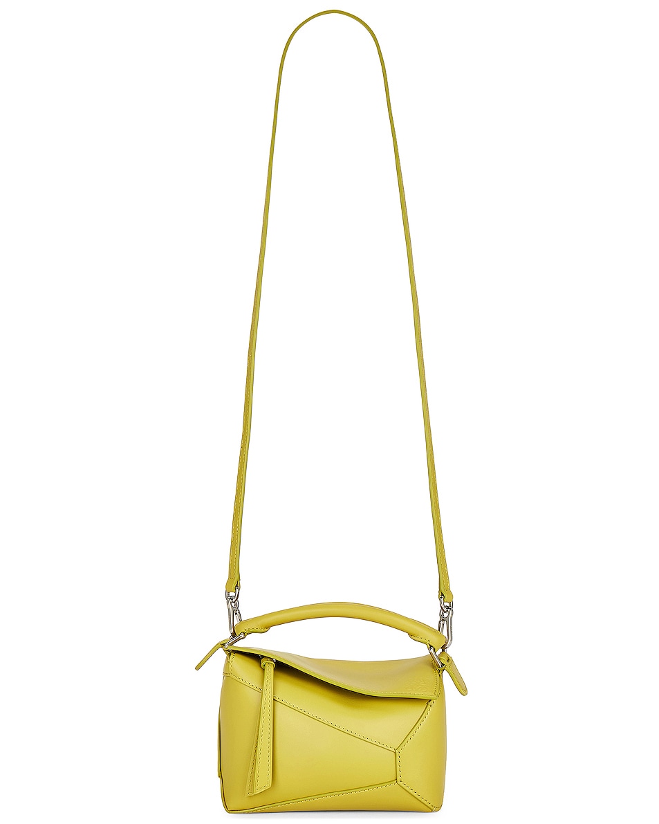 Image 1 of Loewe Puzzle Edge Mini Bag in Lime Yellow