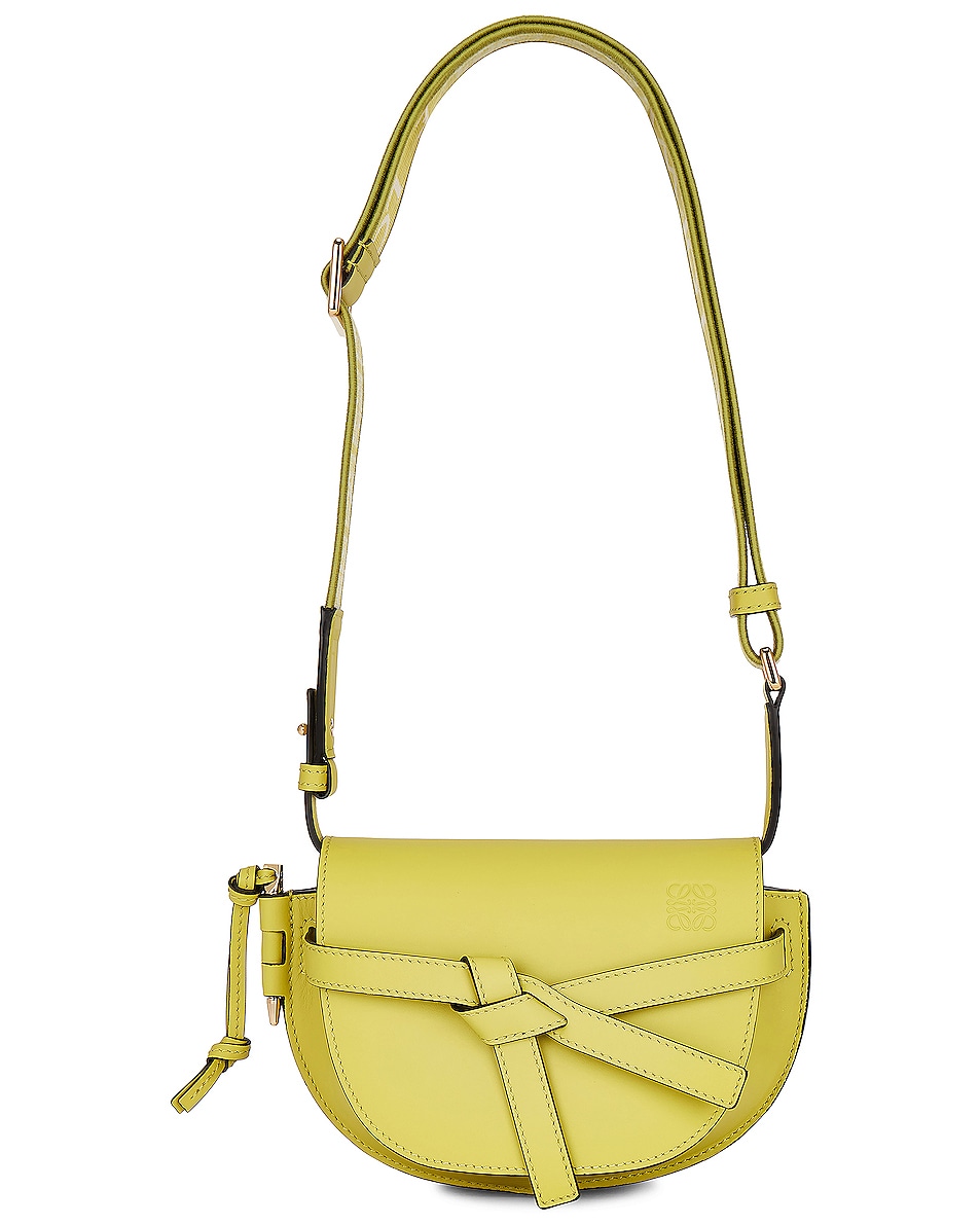 Image 1 of Loewe Gate Dual Mini Bag in Lime Yellow