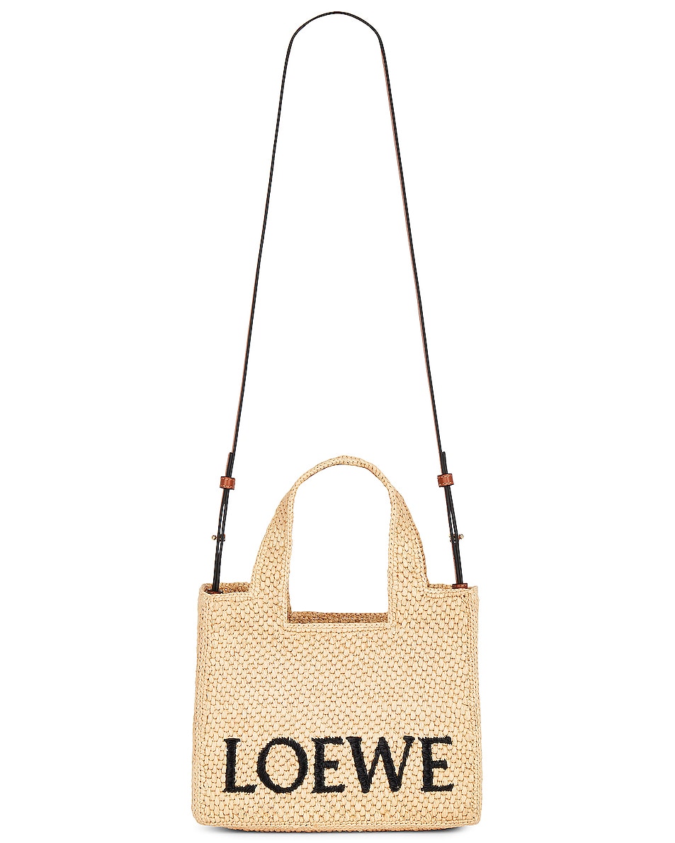 Image 1 of Loewe Font Tote Small Bag in Natural