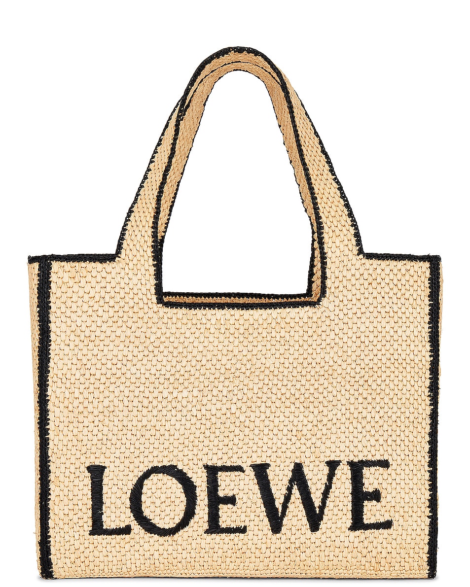 Image 1 of Loewe Font Tote Large Bag in Natural