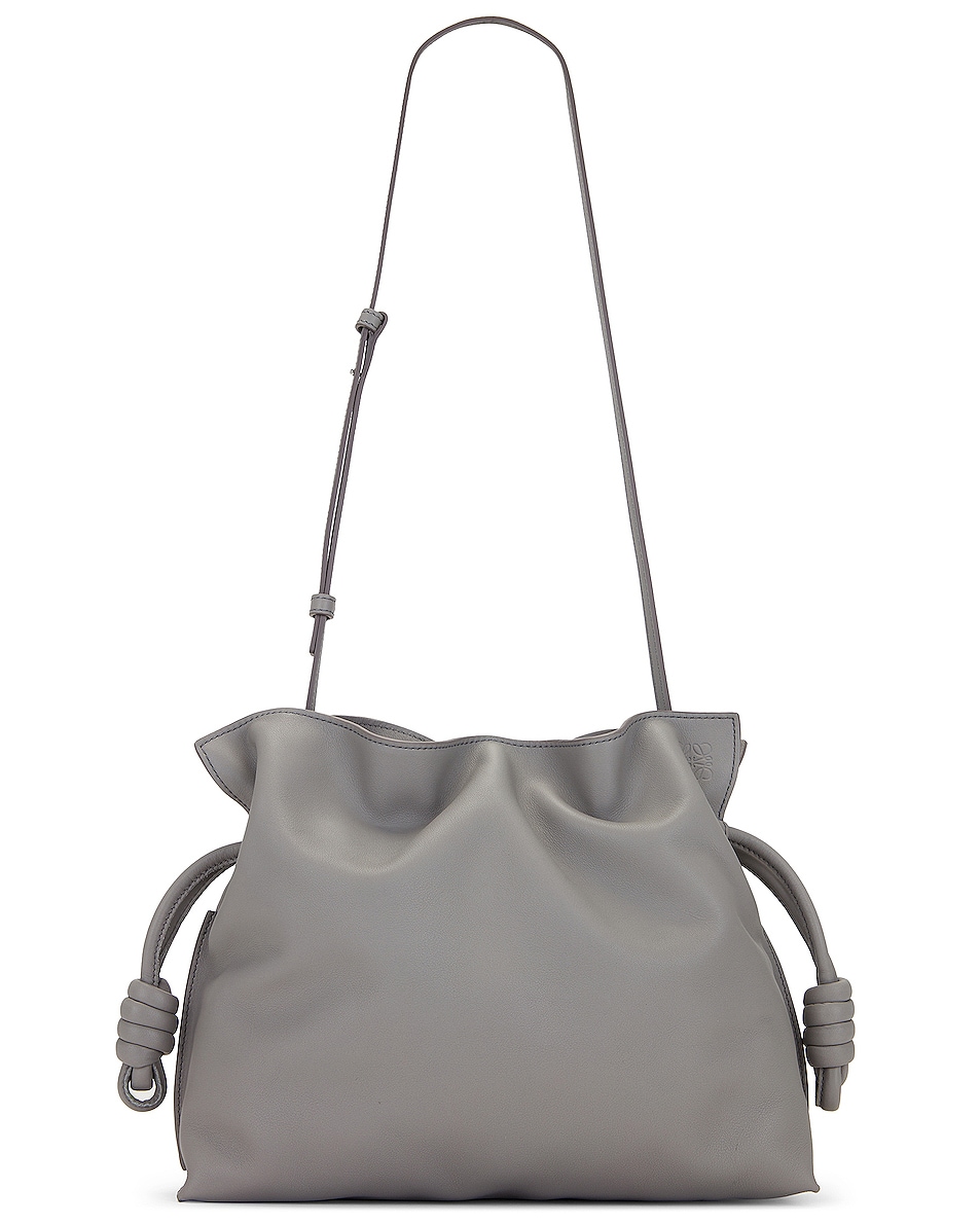 Image 1 of Loewe Flamenco Clutch Bag in Pearl Grey