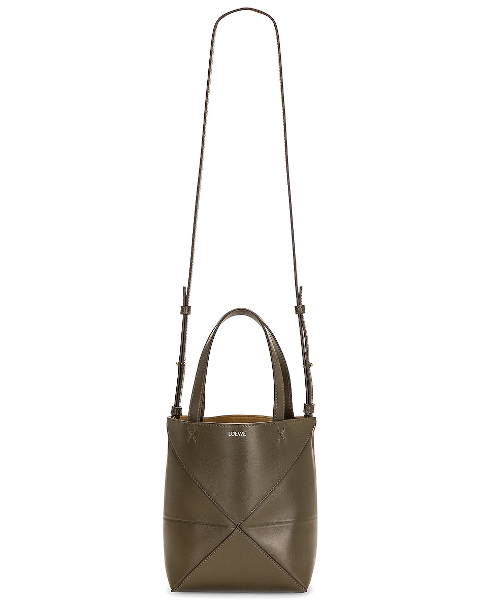 Image 1 of Loewe Puzzle Tote Mini Bag in Dark Khaki Green