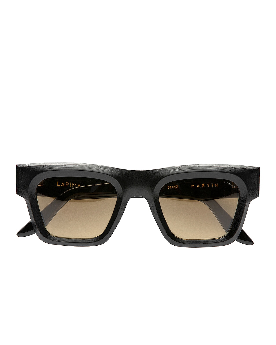 Image 1 of LAPIMA Martin Sunglasses in Natural Black & Yellow