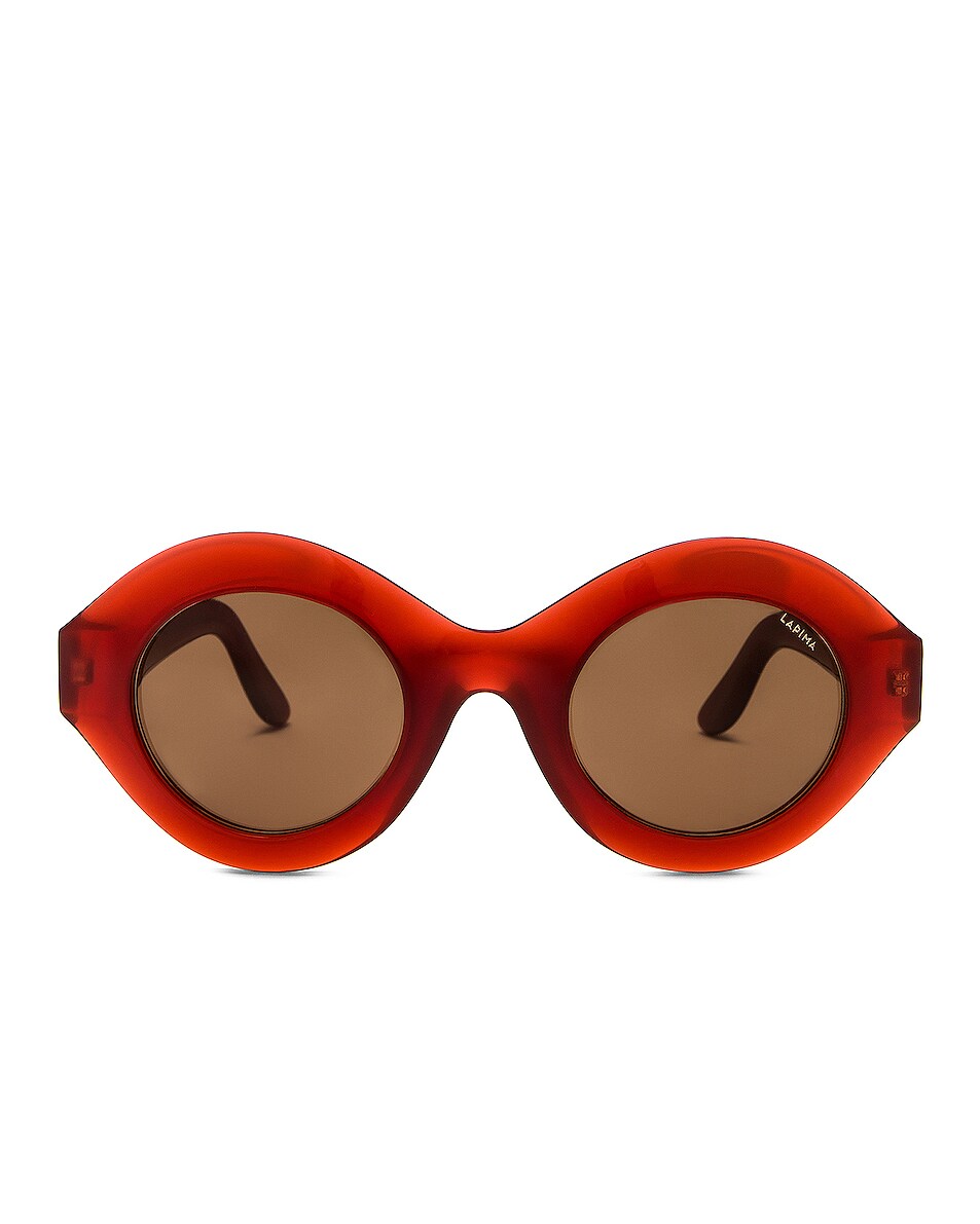 Image 1 of LAPIMA Cora Round Sunglasses in Red