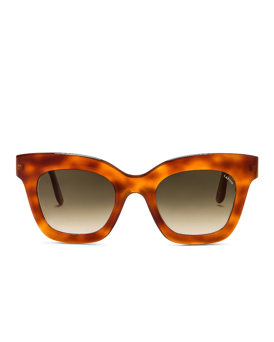 Image 1 of LAPIMA Lisa X Square Sunglasses in Tropical Caramel