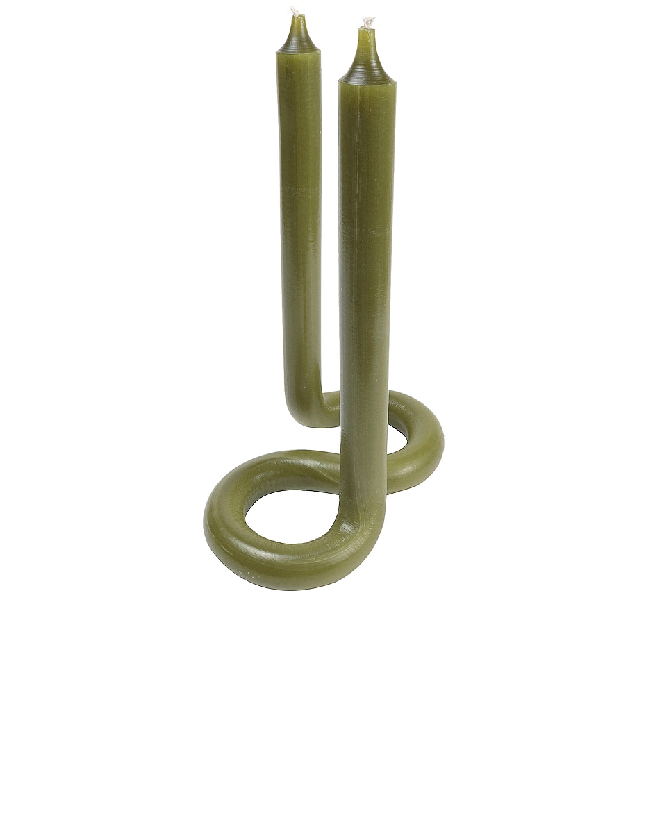 Image 1 of 54 Celsius Twist Candle in Olive Green