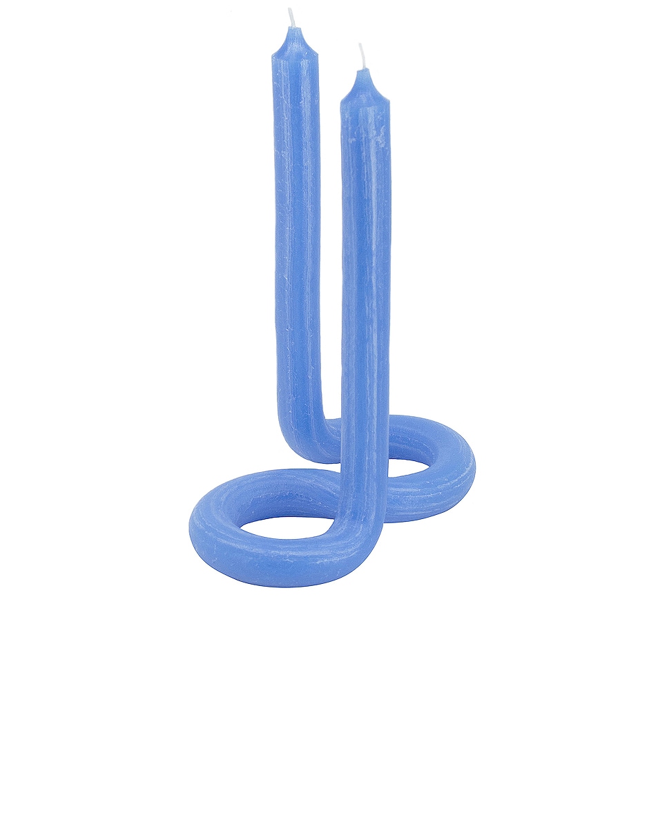 Image 1 of 54 Celsius Lex Pott Twist Candle in Light Blue
