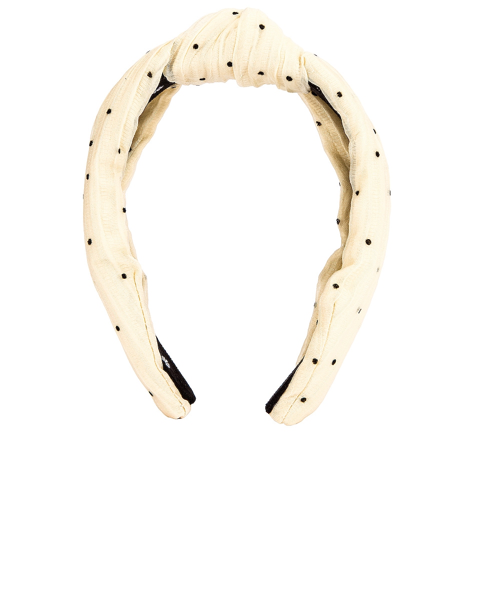 Image 1 of Lele Sadoughi Dotted Knotted Headband in Cream
