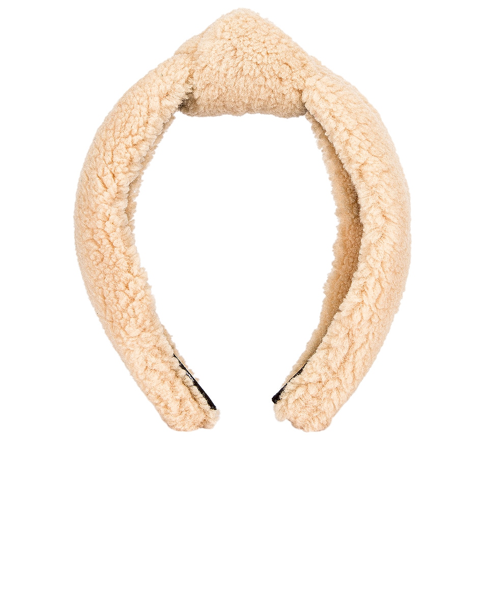Image 1 of Lele Sadoughi Teddy Knotted Headband in Camel