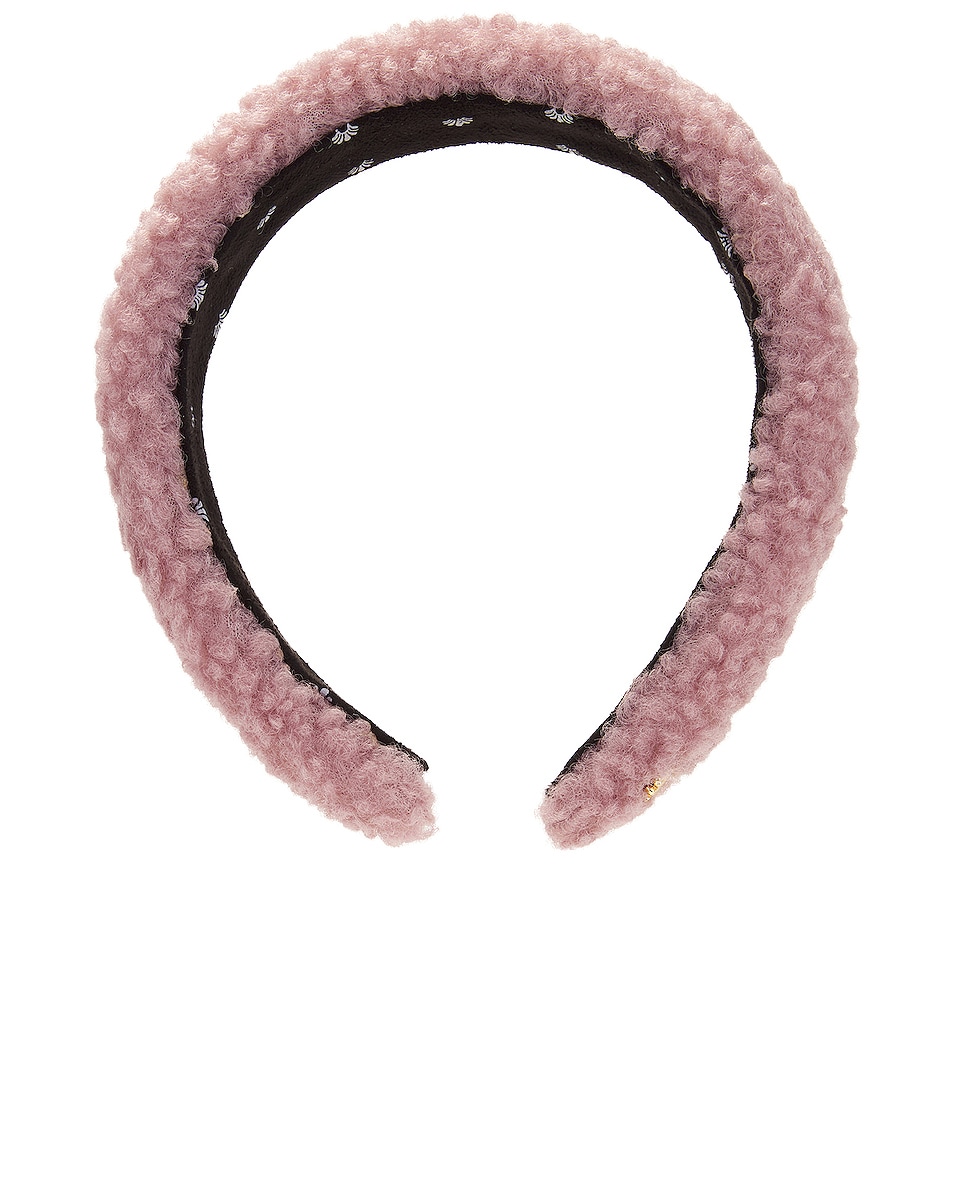 Image 1 of Lele Sadoughi Faux Shearling Alice Headband in Mauve