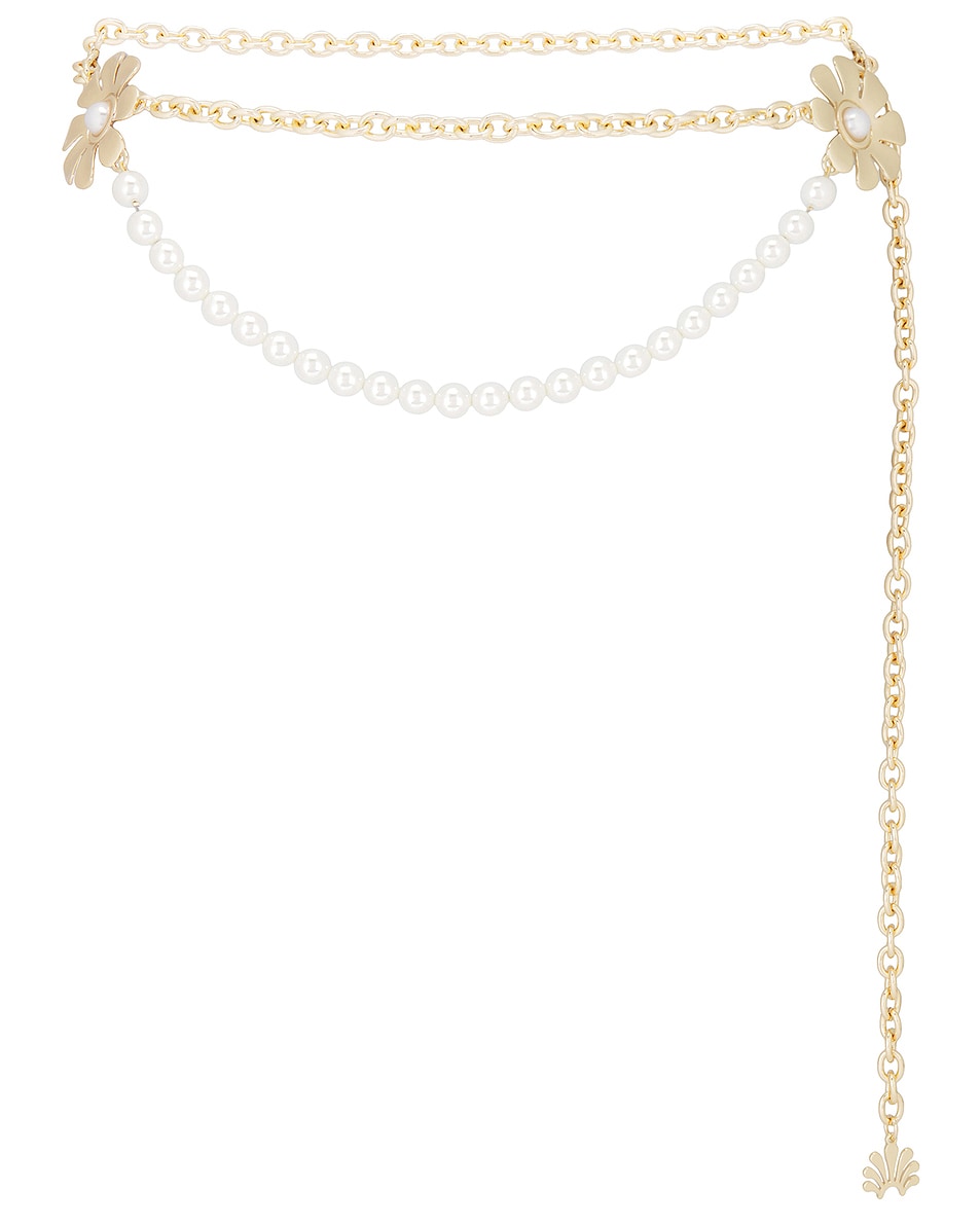 Image 1 of Lele Sadoughi Daisy Chain Belt in Pearl