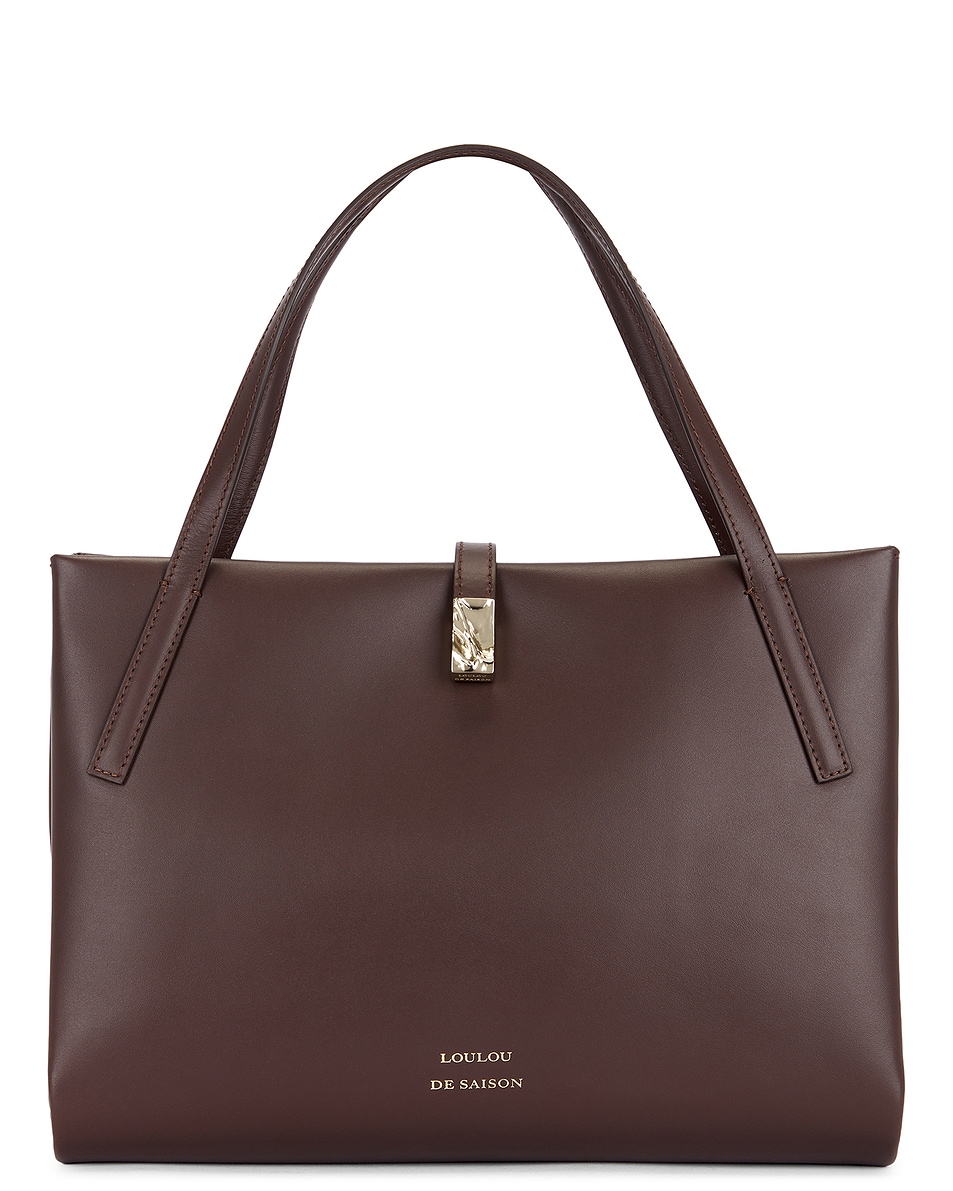 Image 1 of Loulou de Saison Cary Medium Bag in Brown