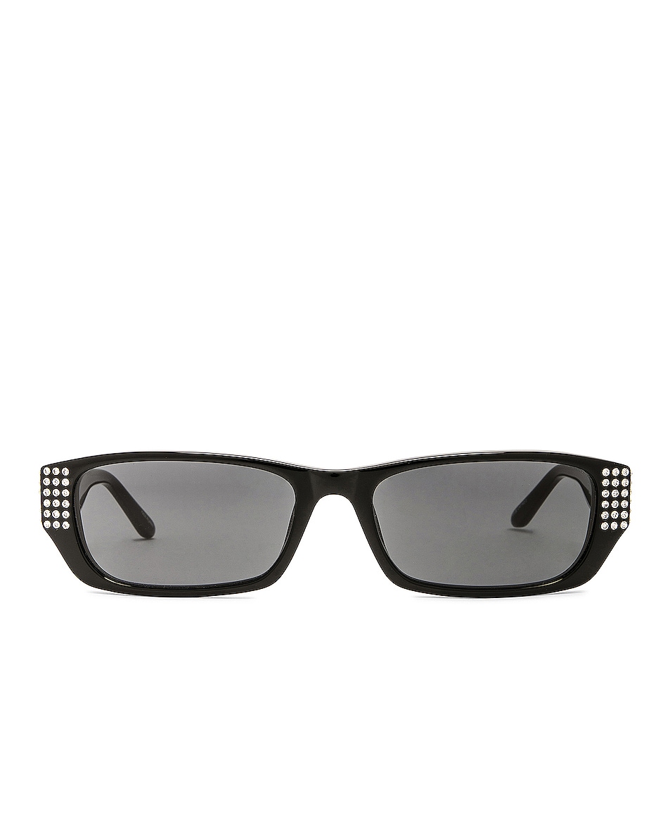 Magda Butrym Magda15 Sunglasses in Black & Crystal | FWRD