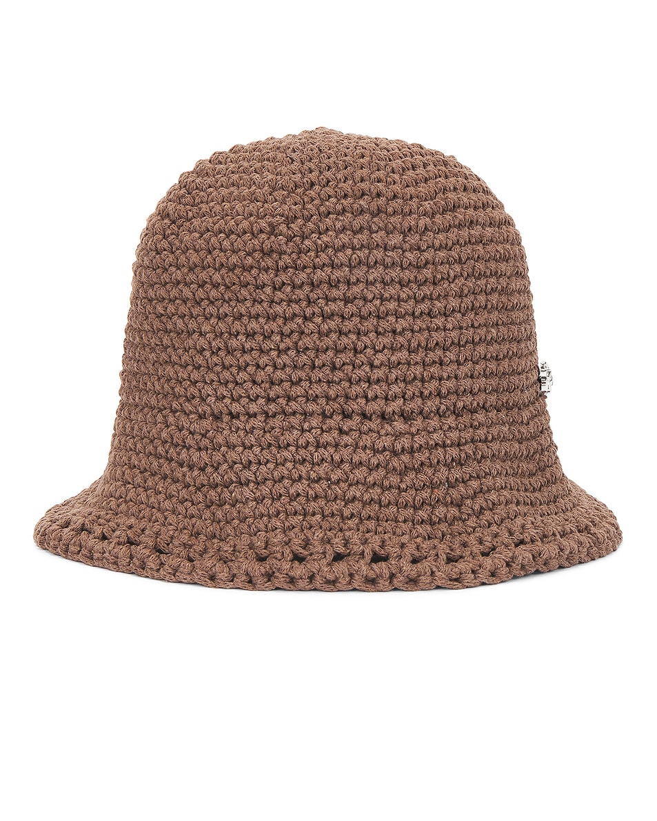 Image 1 of Magda Butrym Crochet Bucket Hat in Brown