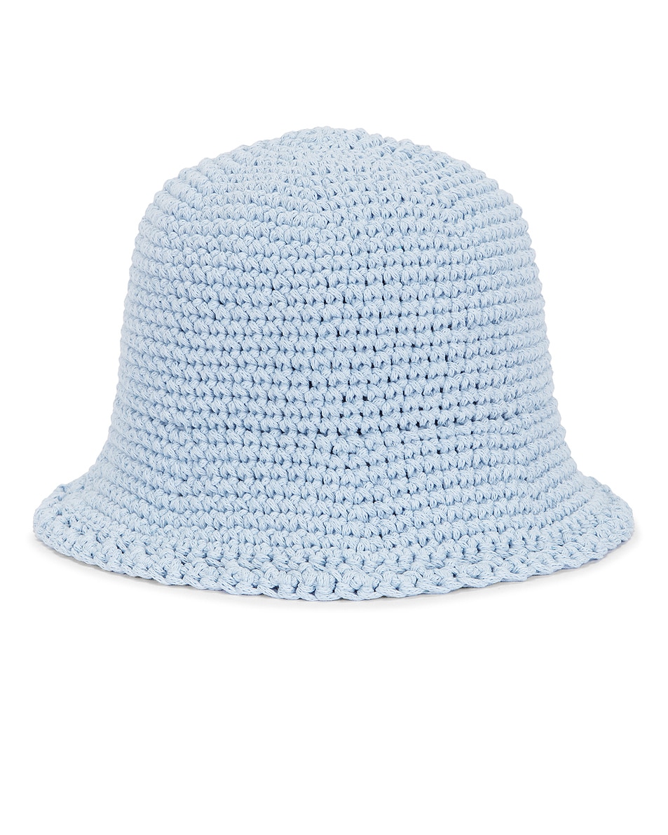 Image 1 of Magda Butrym Crochet Bucket Hat in Light Blue