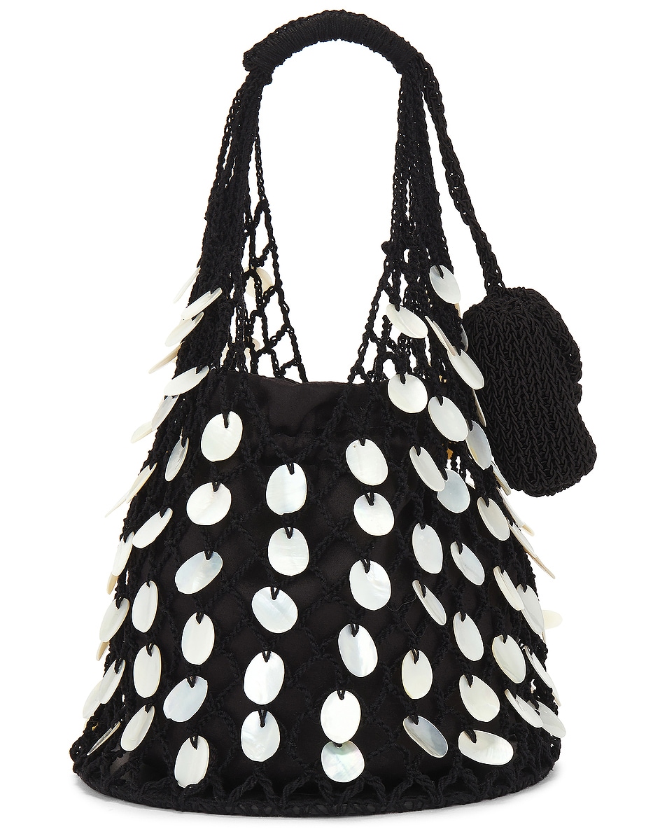 Image 1 of Magda Butrym Small Devana Bag With Black Pearls in Black