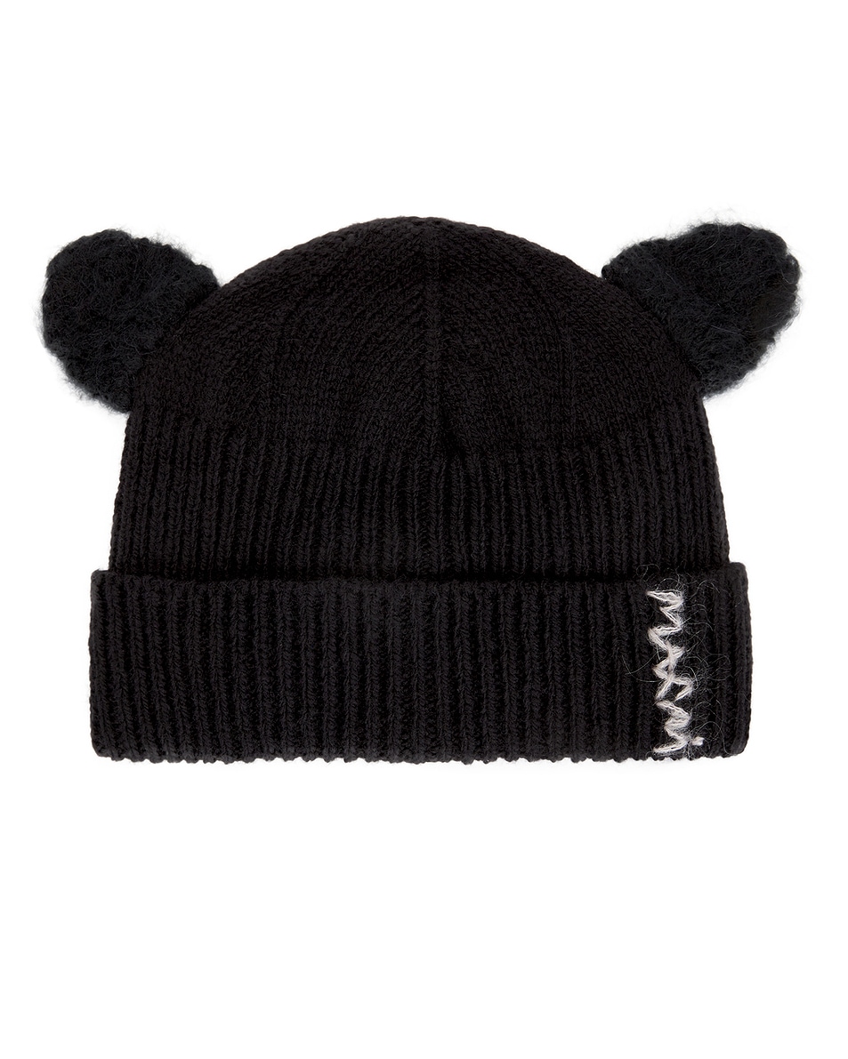 Image 1 of Marni Animal Ear Hat in Black