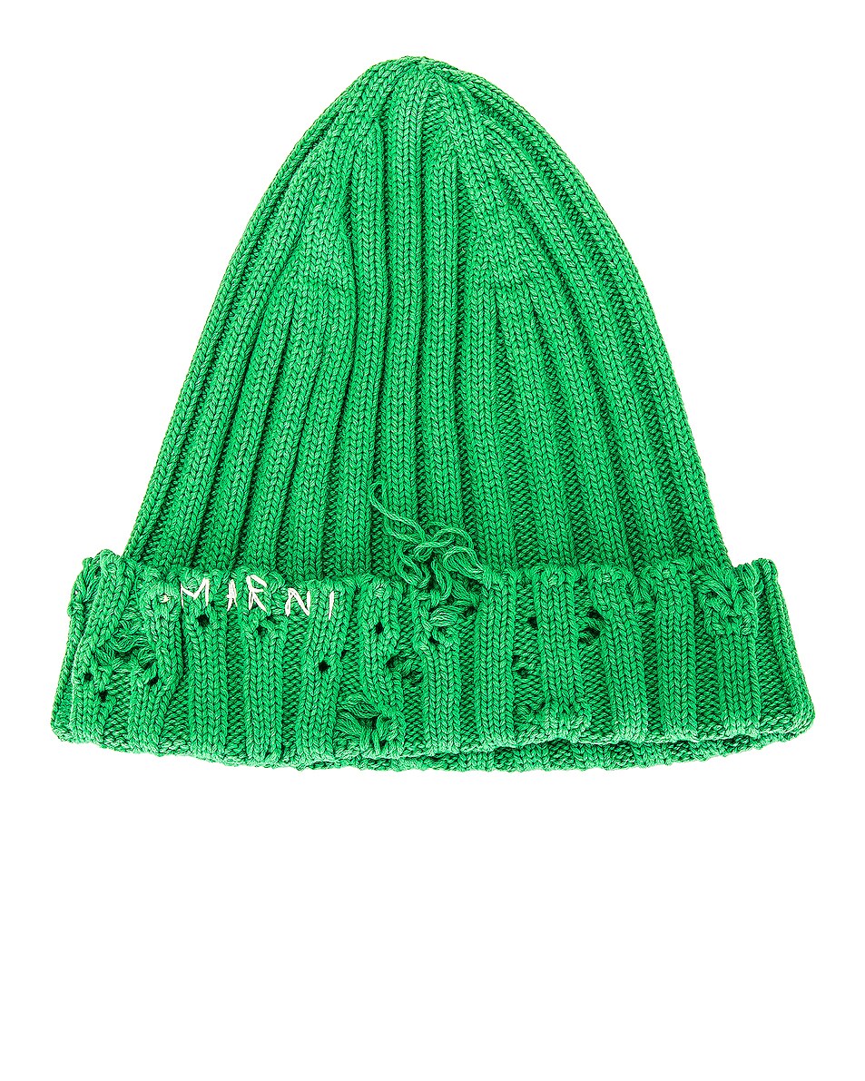 Image 1 of Marni Beanie Hat in Emerald