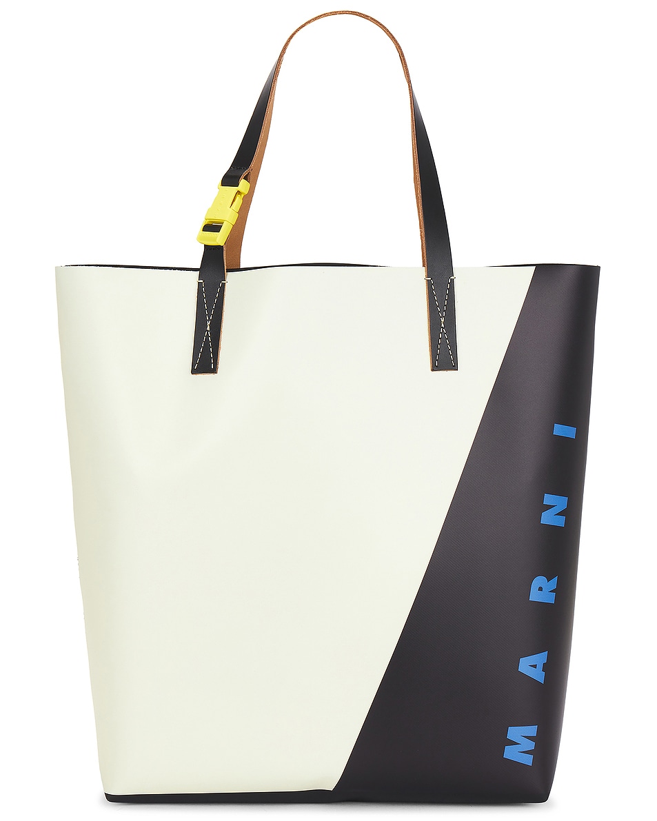 Image 1 of Marni Shopping N/s Tote in Shell & Black