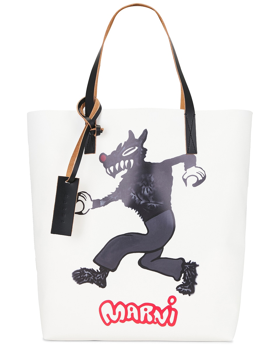 Image 1 of Marni Tribeca Tote in Black & White