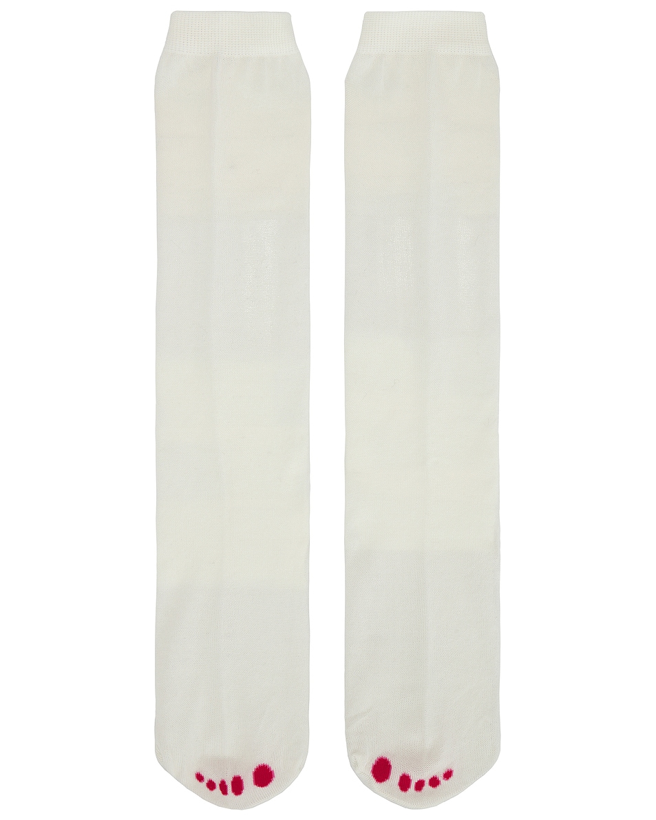 Image 1 of Marni Mid-Calf Socks in Lily White