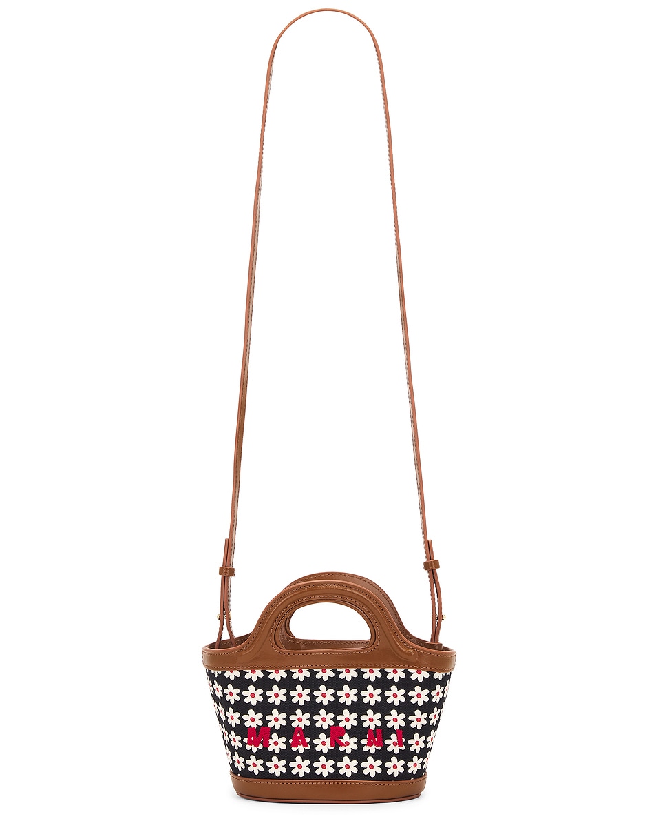 Image 1 of Marni Tropicalia Micro Bag in Red, White, & Black