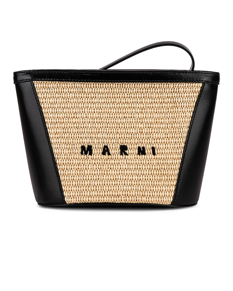 Image 1 of Marni Tropicalia Pouch in Sand Storm & Black