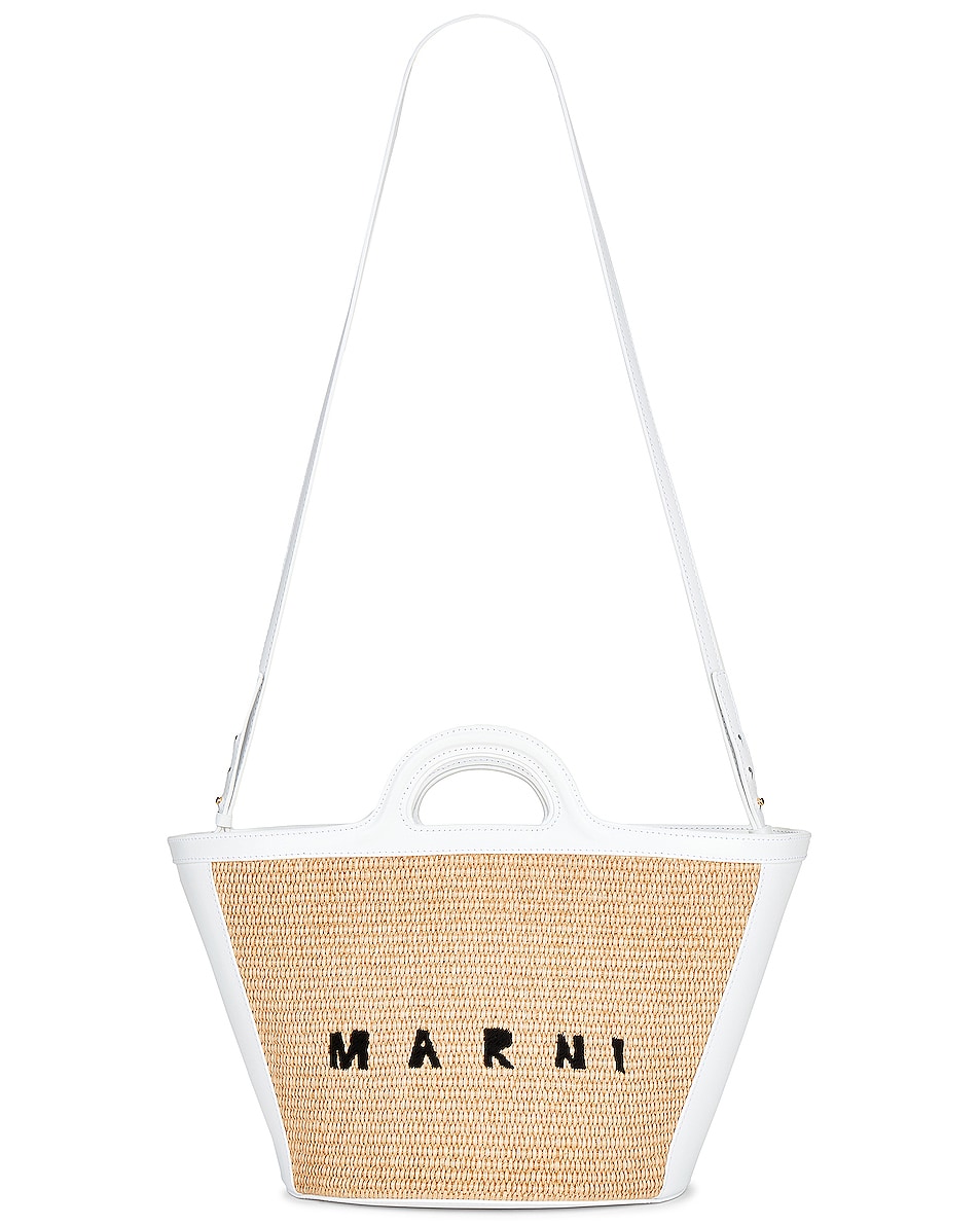 Image 1 of Marni Tropicalia Small Bag in Sand Storm & Lily White