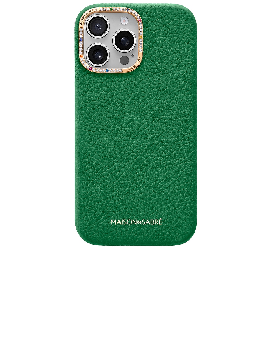 Image 1 of MAISON de SABRÉ MAISON de SABR The Anniversary Edition iPhone Case in Emerald Green