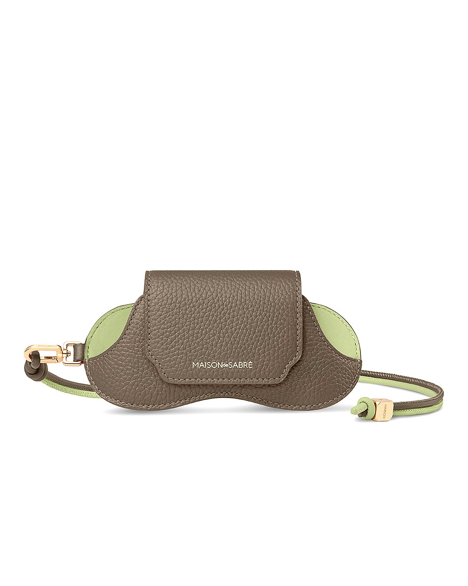 Image 1 of MAISON de SABRÉ MAISON de SABR&Eacute; Sunglass Sling Case in Cashmere Clay & Matcha Green
