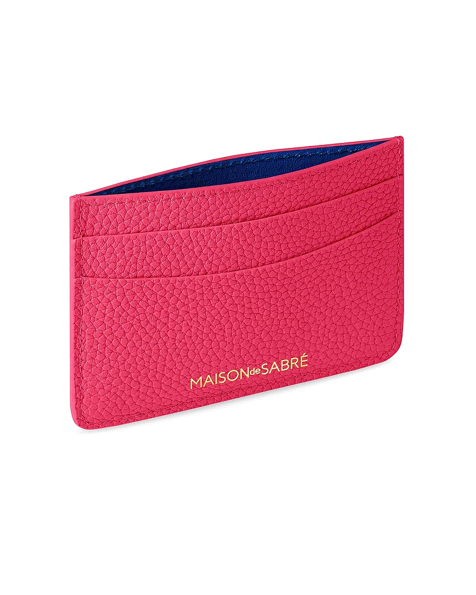 Image 1 of MAISON de SABRÉ MAISON de SABR&Eacute; Card Holder in Shibuya Fuchsia