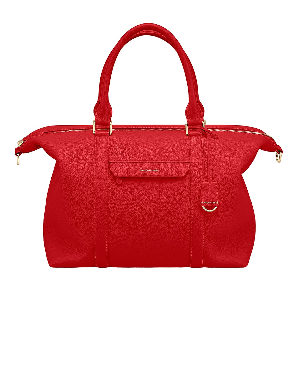 Image 1 of MAISON de SABRÉ The Weekend Bag in Pomegranate Red