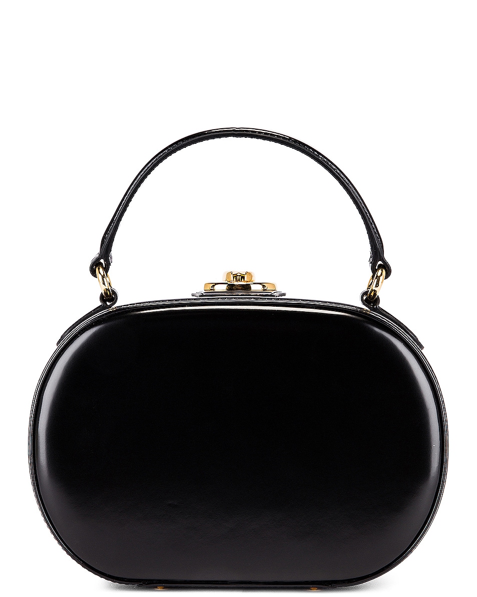 Image 1 of Mark Cross Gianna Oval Box Bag in Black
