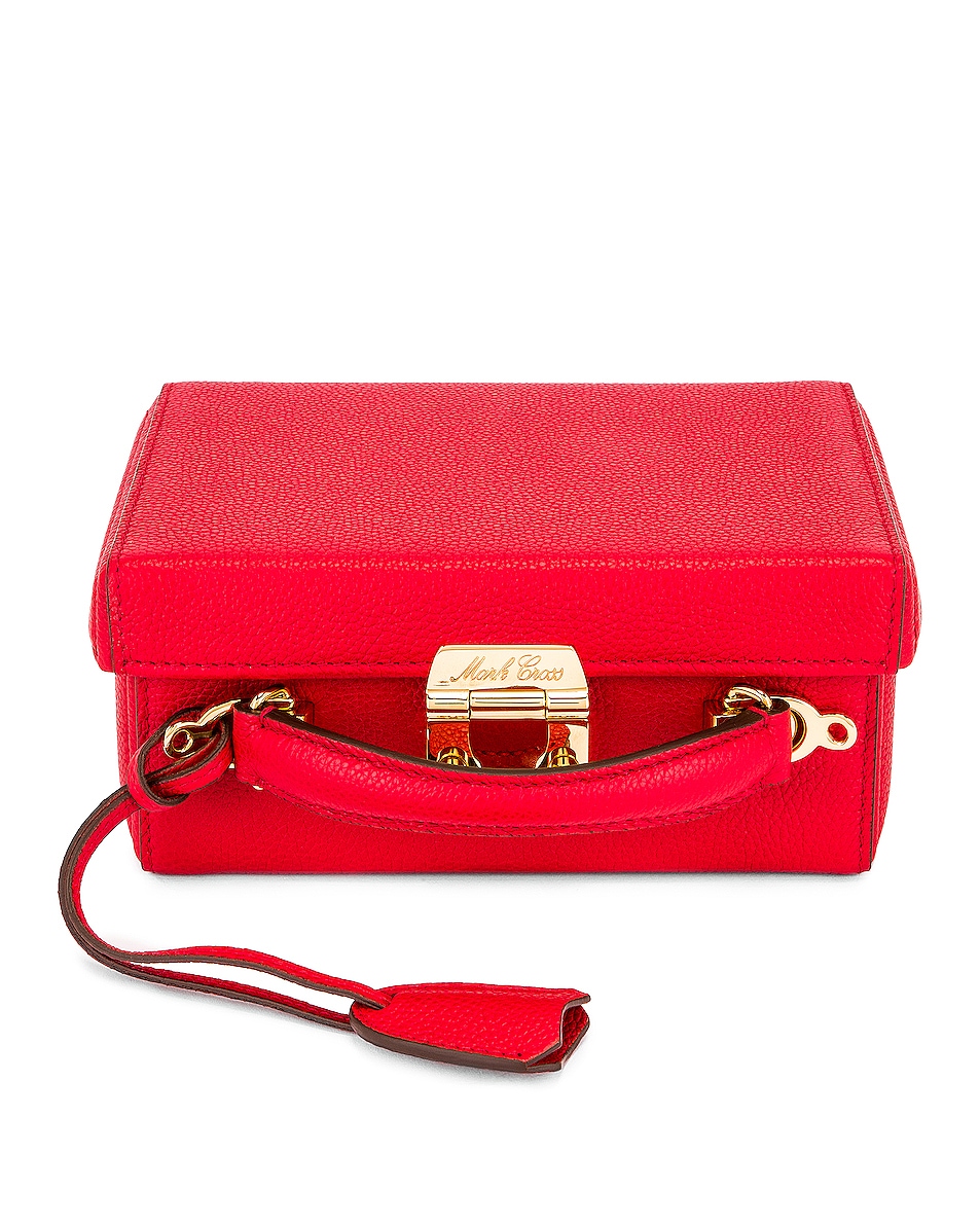 Image 1 of Mark Cross Small Grace Box Bag in Red