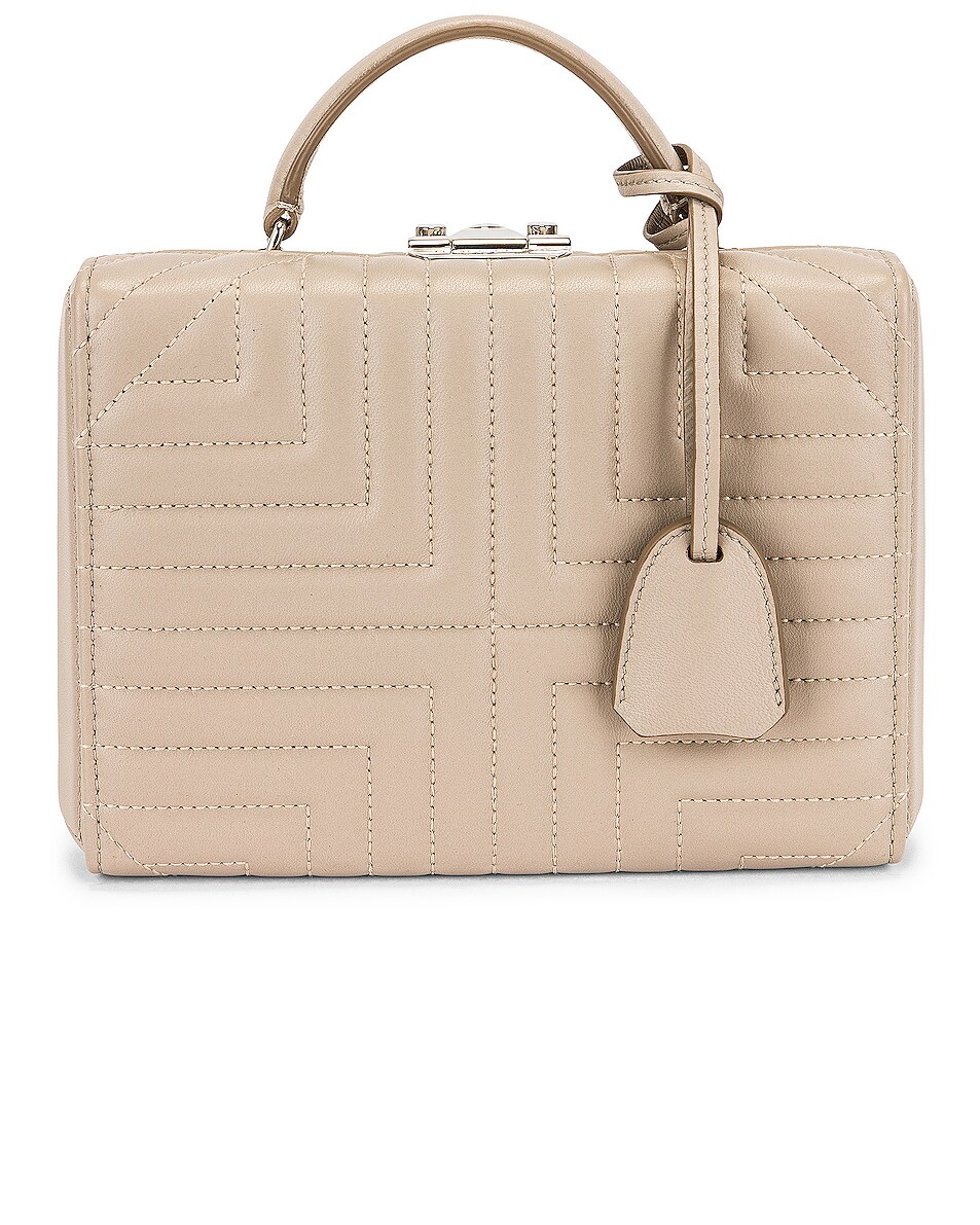 Image 1 of Mark Cross Small Grace Box Bag in Taupe