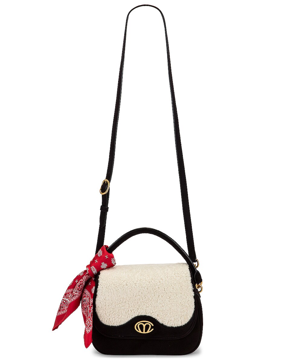 Image 1 of Mark Cross Small Christy Bag in Black & Ivory