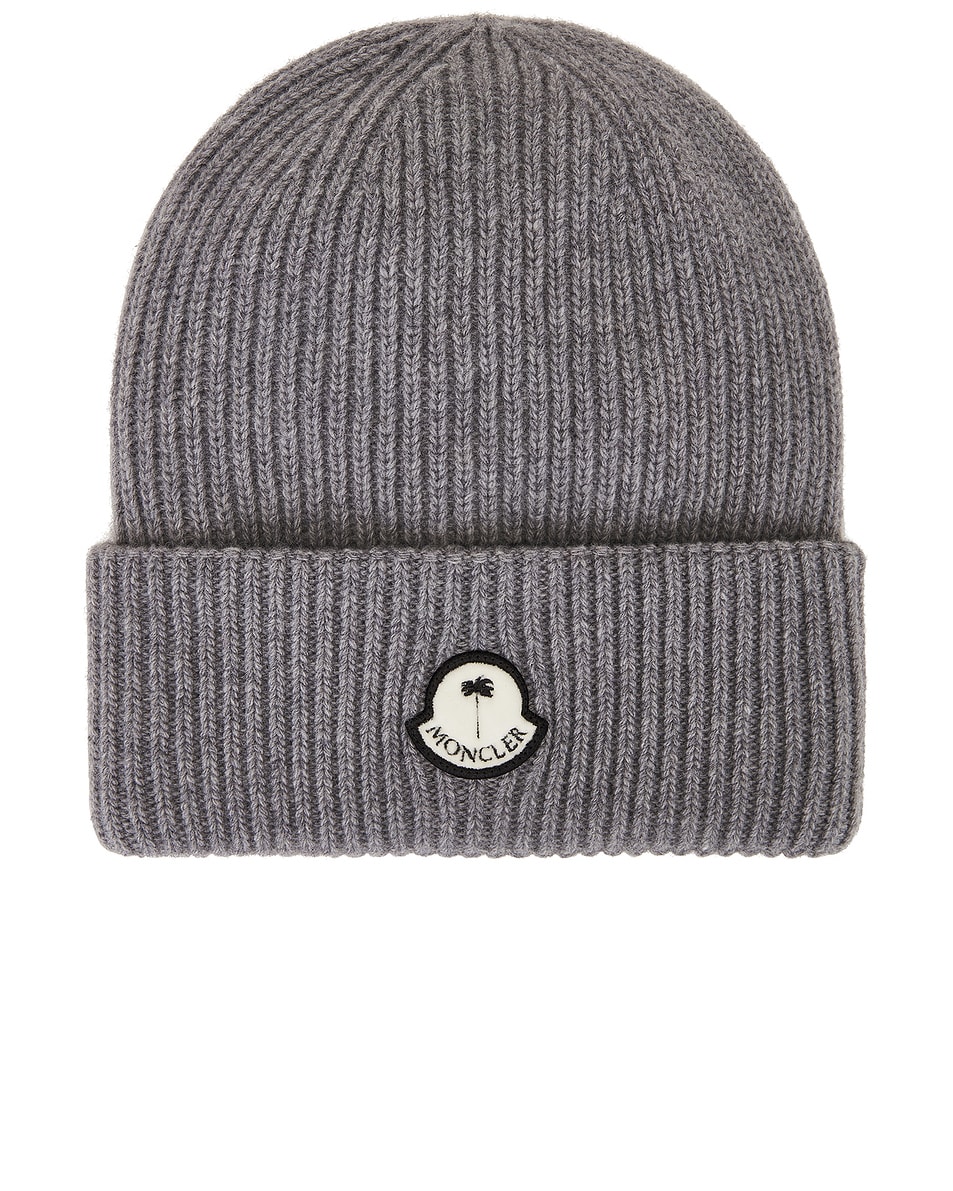 Image 1 of Moncler Genius X Palm Angels Beanie in Grey